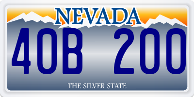 NV license plate 40B200