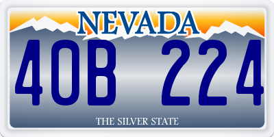 NV license plate 40B224