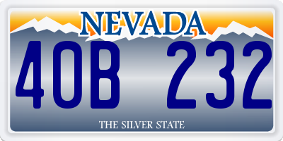 NV license plate 40B232