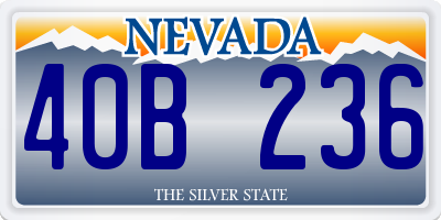 NV license plate 40B236