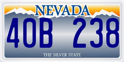 NV license plate 40B238