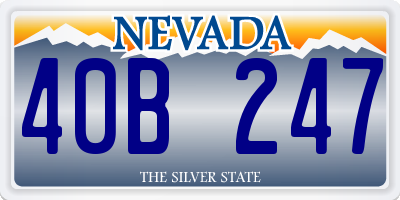 NV license plate 40B247