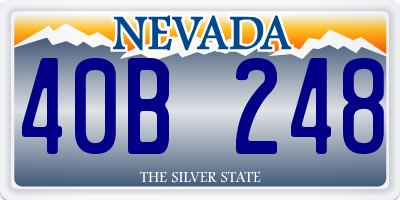 NV license plate 40B248