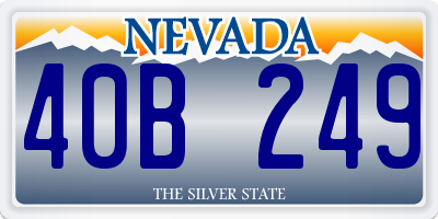 NV license plate 40B249