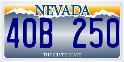 NV license plate 40B250