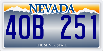 NV license plate 40B251