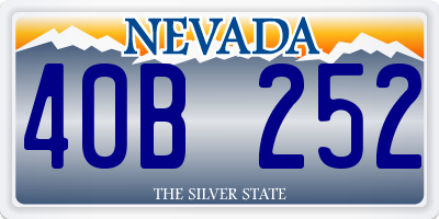 NV license plate 40B252