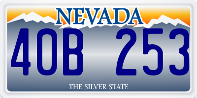 NV license plate 40B253