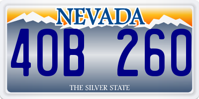 NV license plate 40B260