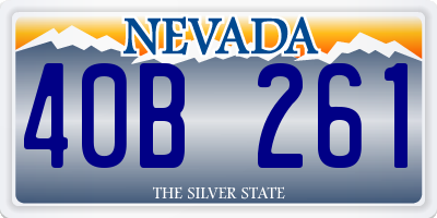 NV license plate 40B261