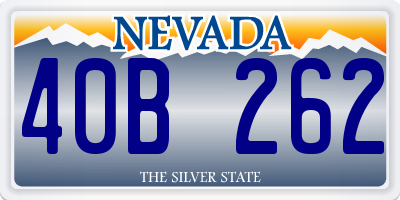 NV license plate 40B262