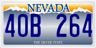 NV license plate 40B264