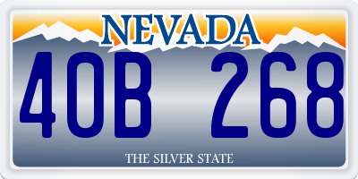 NV license plate 40B268