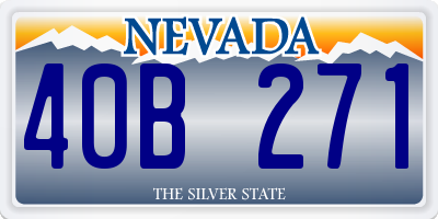 NV license plate 40B271