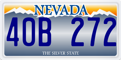 NV license plate 40B272