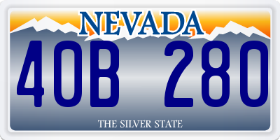 NV license plate 40B280