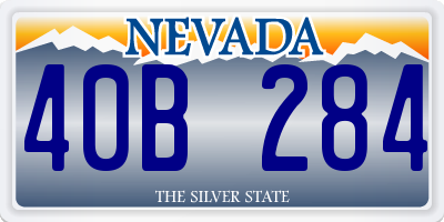 NV license plate 40B284