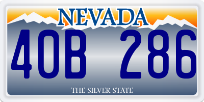 NV license plate 40B286