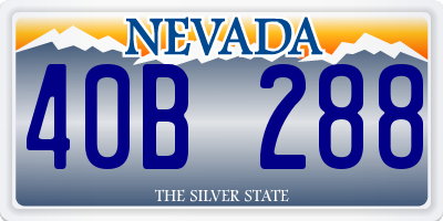NV license plate 40B288