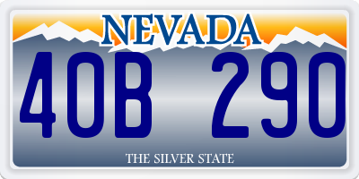 NV license plate 40B290