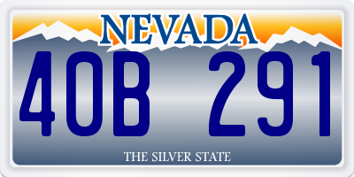 NV license plate 40B291