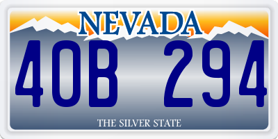 NV license plate 40B294