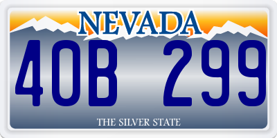 NV license plate 40B299