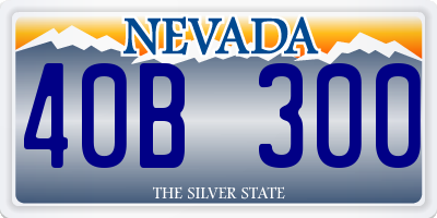 NV license plate 40B300