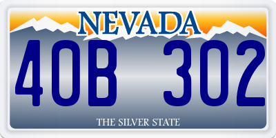 NV license plate 40B302