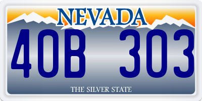 NV license plate 40B303