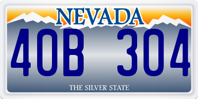 NV license plate 40B304