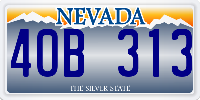 NV license plate 40B313