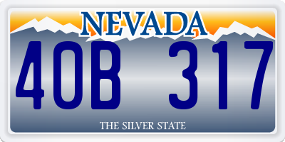 NV license plate 40B317