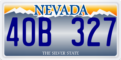 NV license plate 40B327