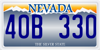 NV license plate 40B330