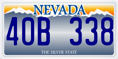 NV license plate 40B338