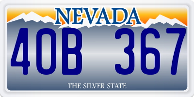 NV license plate 40B367