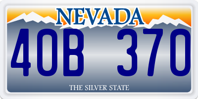 NV license plate 40B370