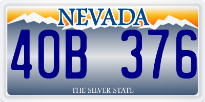 NV license plate 40B376