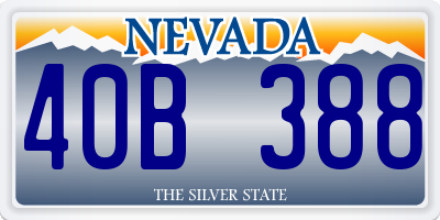 NV license plate 40B388