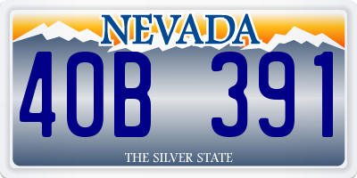 NV license plate 40B391