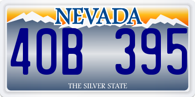 NV license plate 40B395