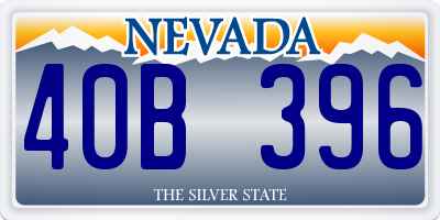 NV license plate 40B396