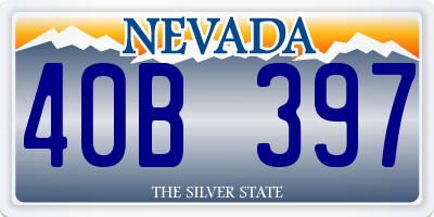 NV license plate 40B397