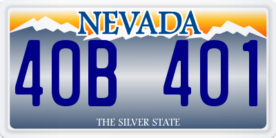 NV license plate 40B401