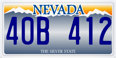 NV license plate 40B412