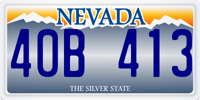 NV license plate 40B413