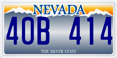 NV license plate 40B414