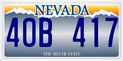 NV license plate 40B417