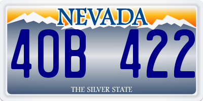 NV license plate 40B422